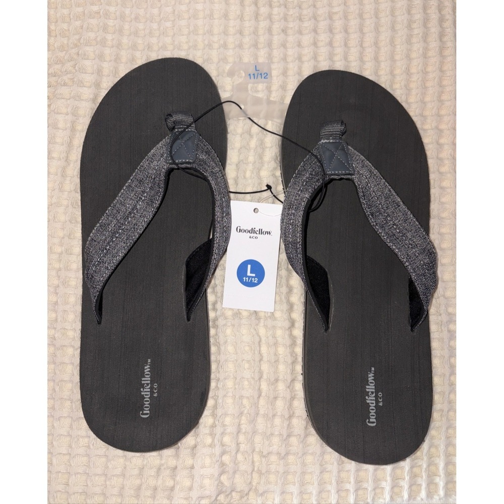 Goodfellow & Co Mens Sandal Flip Flops Gray Size Lg 11/12